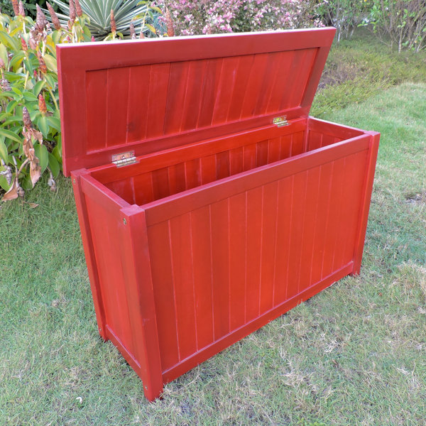 Gracie Oaks Debraoh Acacia Solid Wood Deck Box & Reviews Wayfair